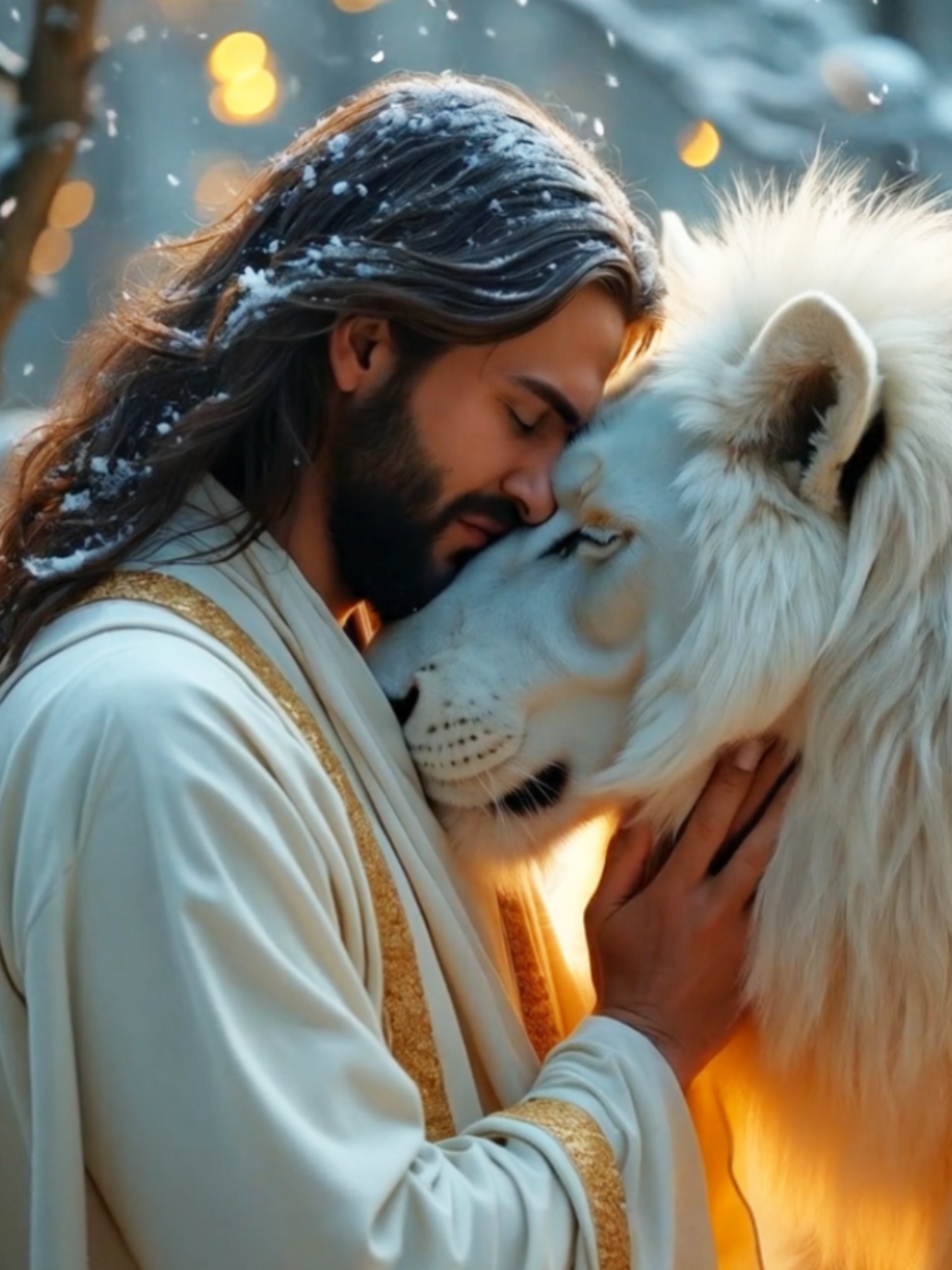 #jesus #lion #snow #christmas #jesuslovesyou #horse #viralvideo #viraltiktok #fyp 