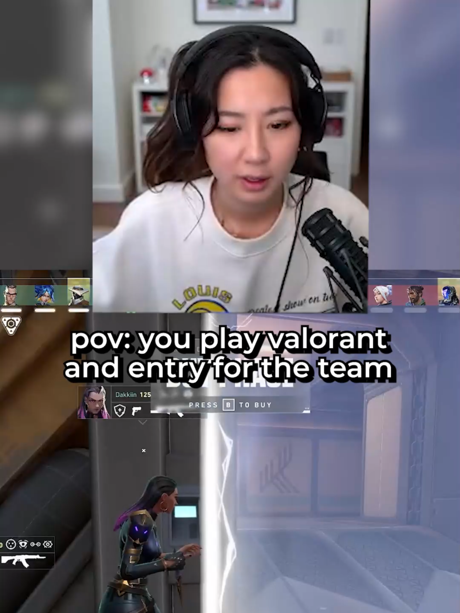 taking one for the team #fuslie #streamer #gaming #Valorant #fyp