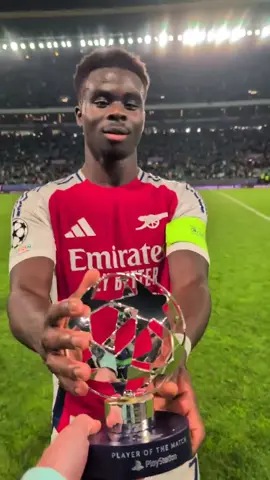 Man of the Match: Bukayo Saka 🌟 A goal, an assist, and pure brilliance! #gunners🔴⚪ #arsenal #bukayosaka 