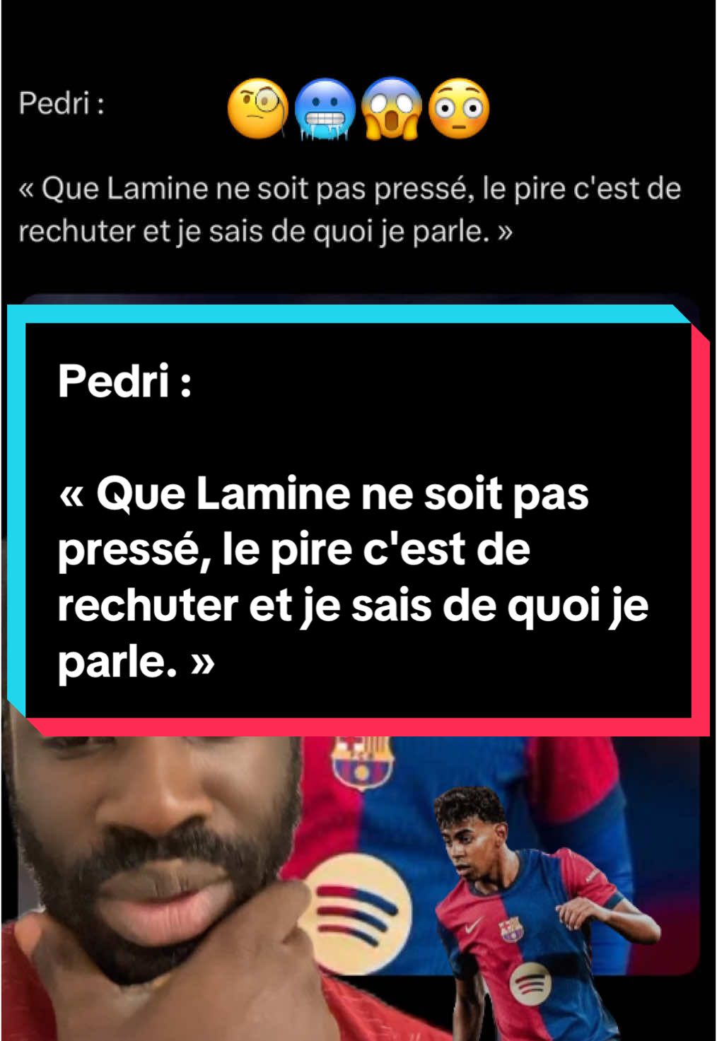 Pedri :  « Que Lamine ne soit pas pressé, le pire c'est de rechuter et je sais de quoi je parle. »