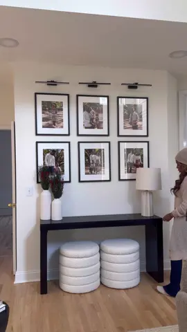 ✨ Gallery Wall Tips ✨
‌ I had a blast thinking of the perfect accent wall for this space in my friends home! Giving y'all tips to make it easier below!
‌ 1. Make sure you measure the length of the wall and any furniture you place to feature! Make sure everything is centered to the wall!
‌ 2. Spacing is important! Don't hang your photos to high or to low! We had a console with tall decor to work around so we went a little higher to bring the eye up and not cover the photos with decor
‌ 3. Get some painter tape and measure exactly where the hooks on the pictures sit to ensure every photo is hung perfectly!
‌ Follow me for more easy and affordable ways to personalize your home ❤️
‌ #DIYHacks #DIYTips #AffordableDecor #DecorIdeas #trending #fyp #AccentWall #diyer #homehacks 