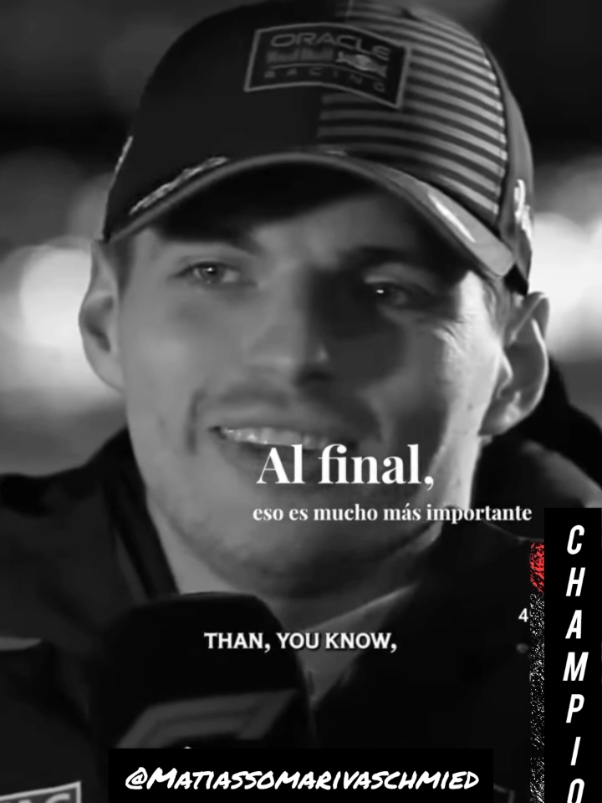 Lo que diferencia a un novato de un campeón es su mentalidad.  #F1 #Mentalidad #Campeón #Verstappen #familia #tiempo #Esfuerzo #Dedicación  Excellent words Max 💯🇦🇷 👏🏻👏🏻👏🏻  What separates a rookie from a champion is their mentality.  #F1 #Mentality #Champion #Verstappen #family #time #Effort #Dedication 