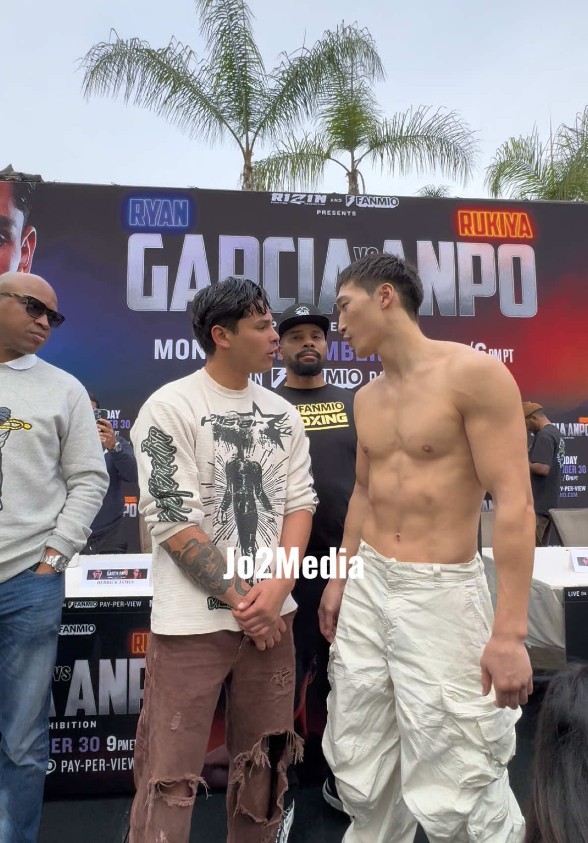 @Ryan Garcia face off versus Rukiya Anpo for their upcoming fight December 30th in Tokyo 🔥🥊 #Boxing #Boxeo #BoxingNews #RyanGarcia #KingRyan #RukiyaAnpo 