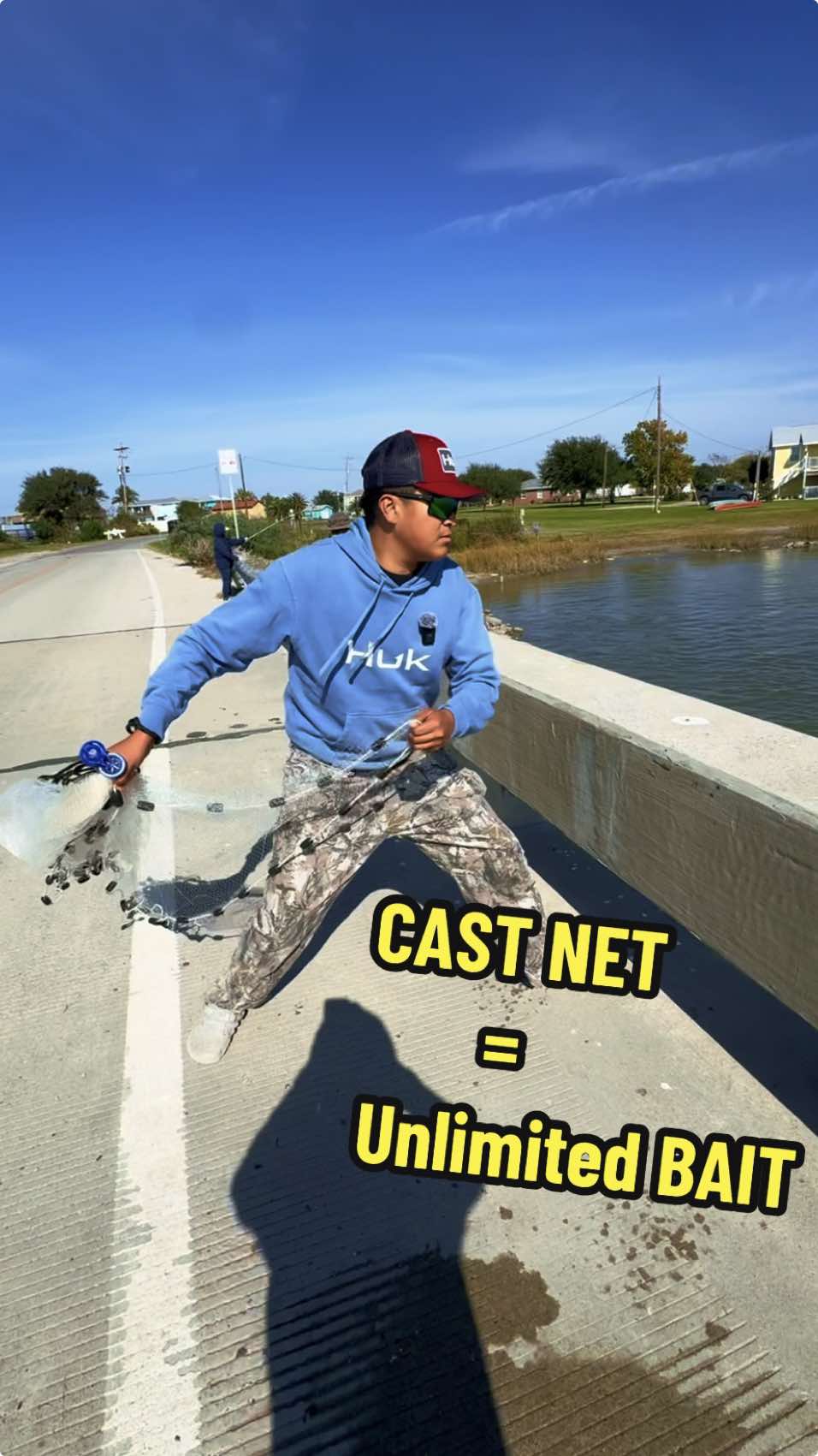 Save Money and Buy a Cast Net!!  Having a Cast Net allows you to catch fresh bait and to save money. I recommend a small 5-6ft Cast Net🔥🙌 #Anglers #Saltwater #Bridge #Fishing #CastNet #Fishtok #Tutorial #Livebait #Baits 