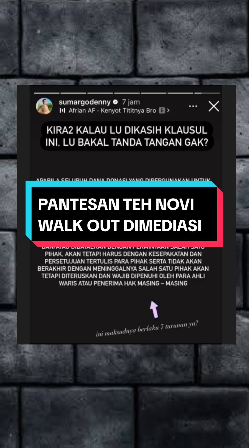 pantesan teh novi walk out #pratiwinoviyanthi #agussalim #farhatabbas #mediasi #donatur #donasi 