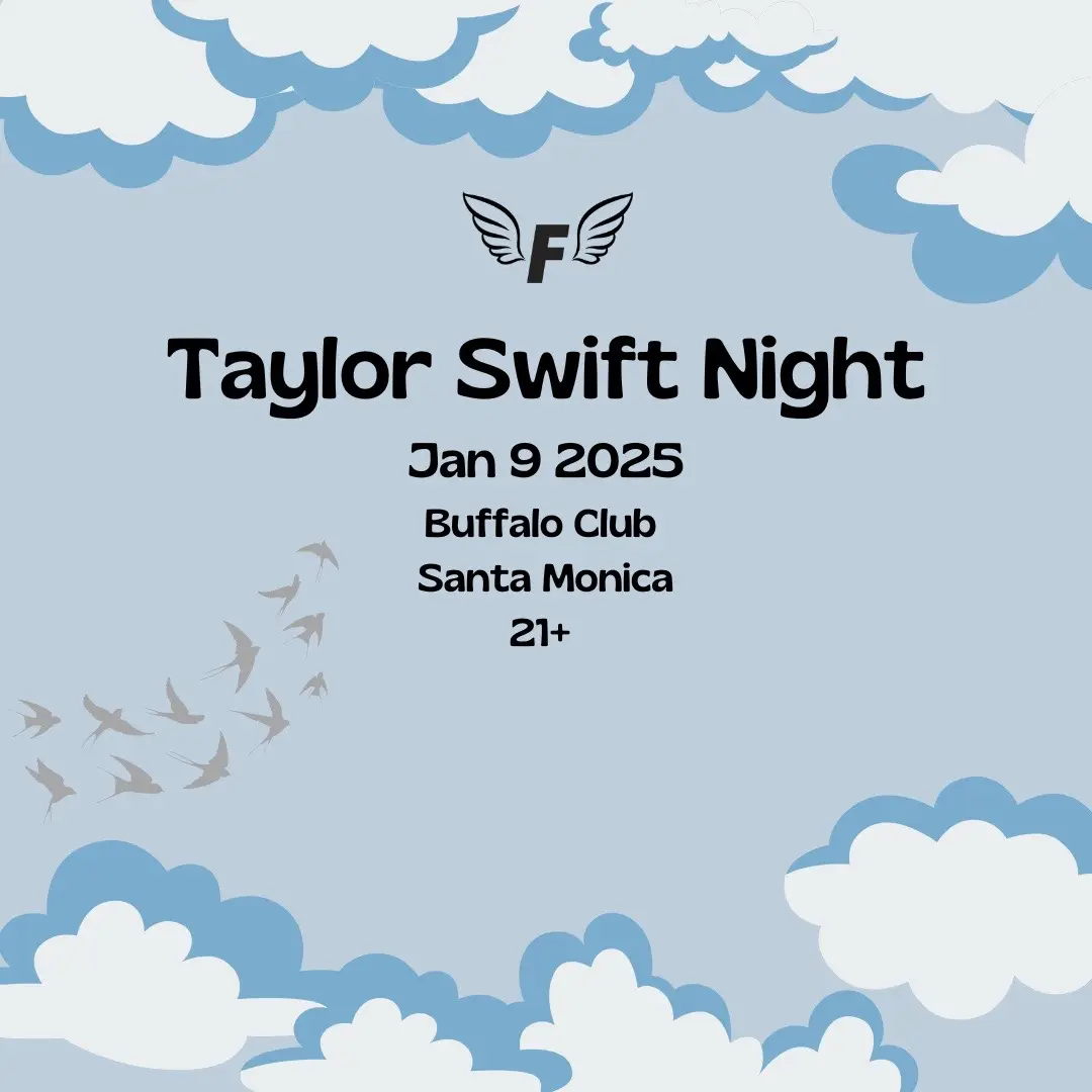 LOS ANGELES SWIFTIES 🥹 It’s time to party to Taylor Swift!! I’m so excited to launch my fan nights in LA and our first one will be early next year to fill the Eras Tour hole shape in our hearts. Ticket link in my bio! Tag your Swiftie and let’s have some fun!  #taylorswiftnight #taylorswiftnightla #losangeles #taylorswiftlookalike #lookalikecontest  *this event is not affiliated with Taylor Swift or Universal Music* @LosFANgeles 