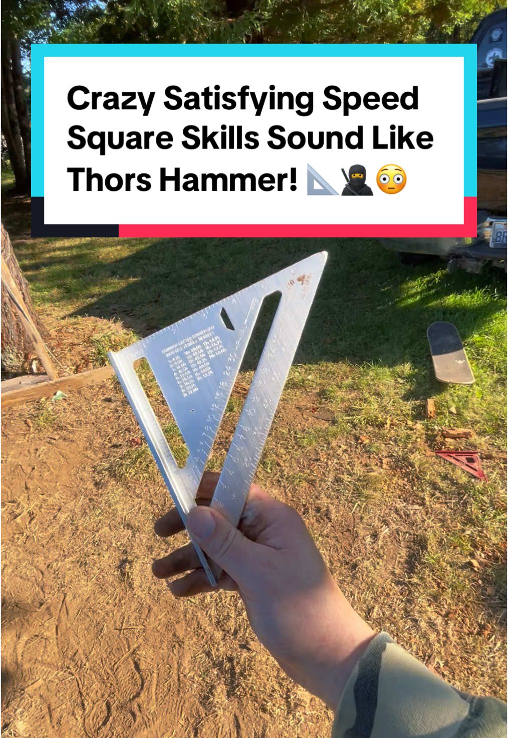 Really Satisfying Speed Square Skills Sound like Thors Hammer! #skills #satisfyingsounds #thor #asmrsound #tricks #mjolnir 