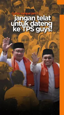 Udah pada coblos belum nih. ingat jangan golput ya guys! Pilih yang punya rekam jejak ya 01☝ #ridwankamil #suswono #rido #pilkadaserentak2024 #jakarta #JakartaNextLevel #RK4JKT #RidwanKamil 