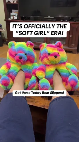 Teddy bear slippers. Soft Girl Era. Sizes 5-7.5 or 8-12 at the TikTokShop. #tiktokshopblackfriday #teddybearslippers #teddybear #slippers #blackfridaydeals #holiday #christmas 