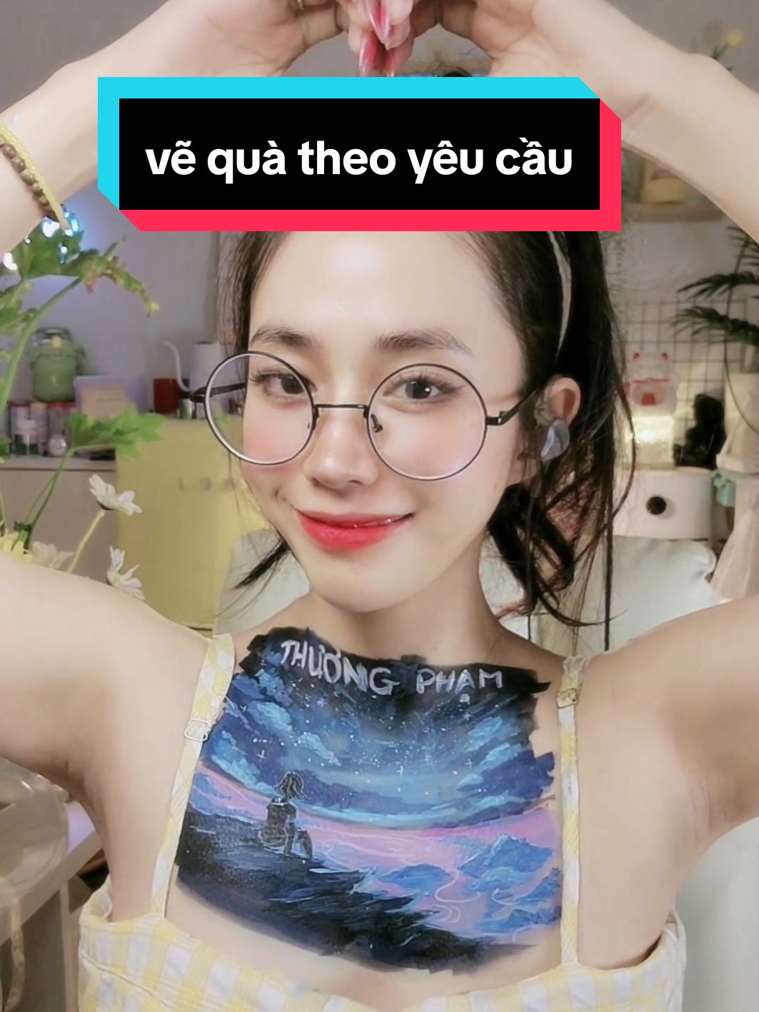 Món quà tự chọn xinh xắn đáng yêu của cô em gái đáng yêu @thuongpham010198  của tui. 🥰🥰🥰 #livestreamve #vebody #bodypaint #bodypainting #xuhuong #lorichen #livestreampainting 