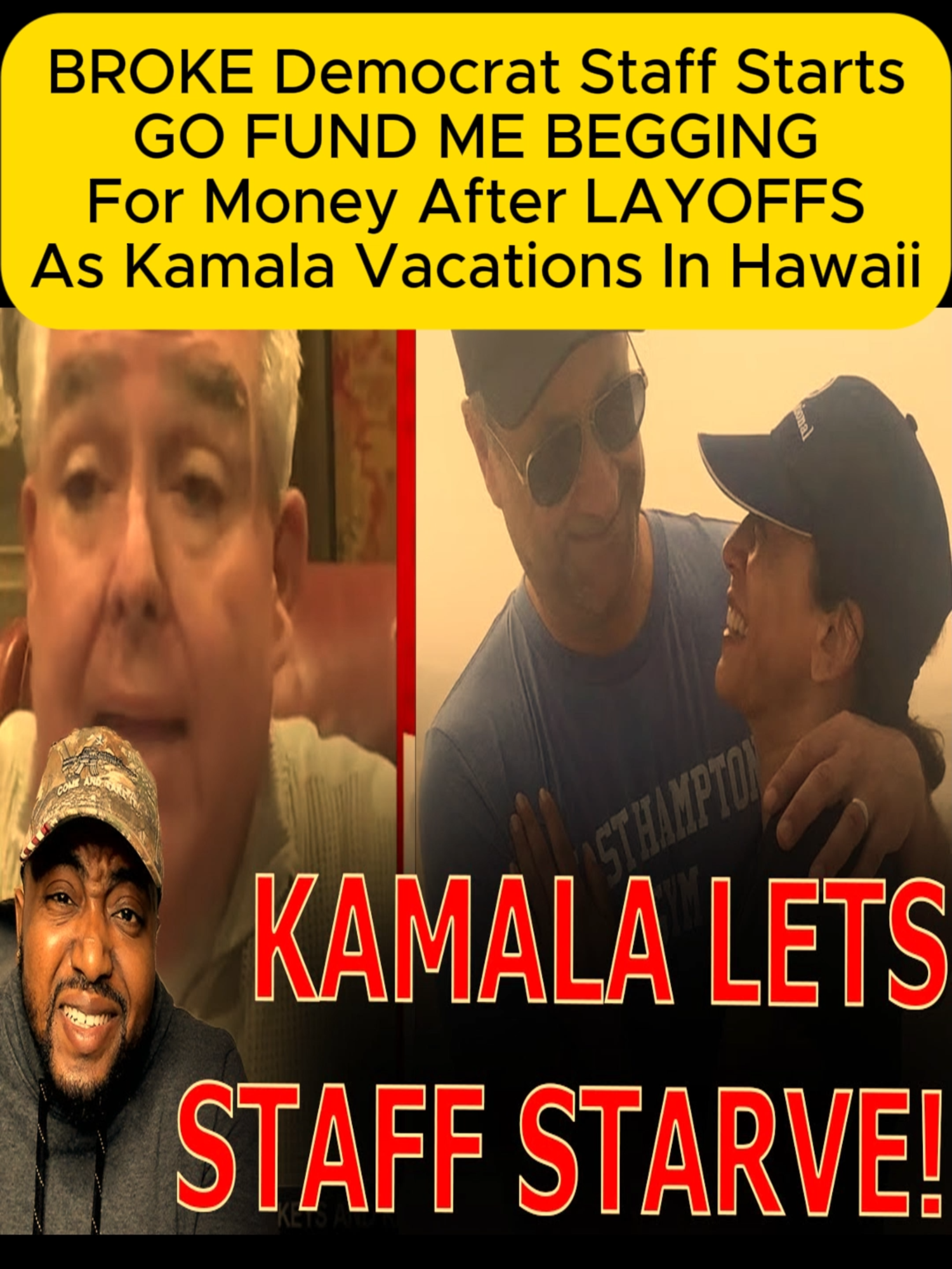 BROKE Democrat Staff Starts GO FUND ME BEGGING For Money After LAYOFFS As Kamala Vacations In Hawaii #breakingnews #new #breaking #newstoday #donaltrump #trump2024 #biden #fyp #foryour