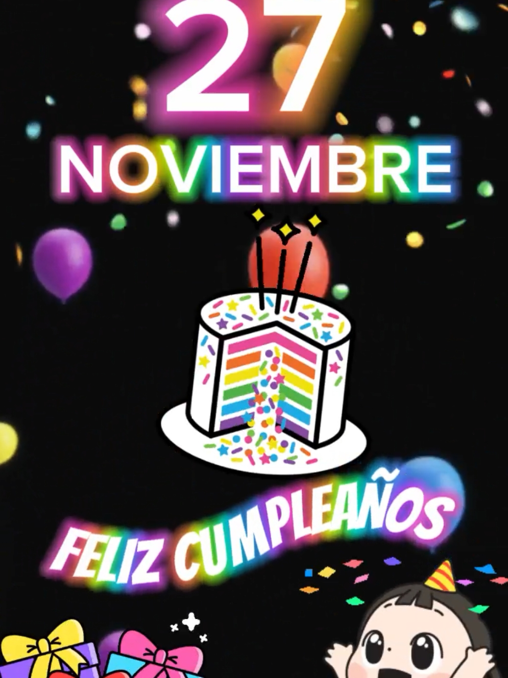 Feliz cumpleaños para dedicar🥳🎂🎁#felizcumpleaños #felizcumpleaños🌹🎂🧁🎁🎉🎊 #paradedicar #27denoviembre #felizcumple #felicidades #felizcumpleaños #Viral #fyp #CapCut #parati #felizcumpleaños #felizcumpleaños🌹🎂🧁🎁🎉🎊 