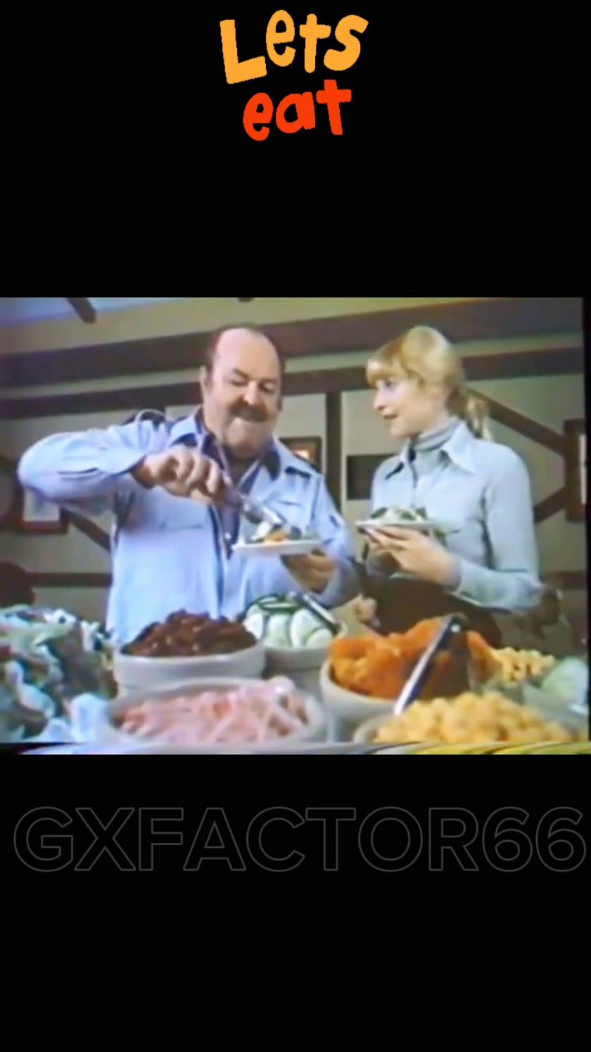 Bonanza Restaurant salad bar commercial 1971 with William Conrad #Bonanza Restaurant #1970s #William Conrad #commercial #retro TV #classic 