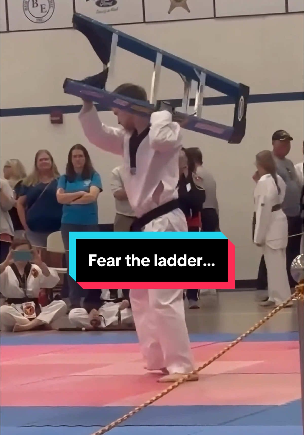 Fear the ladder 😳🪜 #mma #martialarts #UFC #funnyvideos #sportsontiktok 