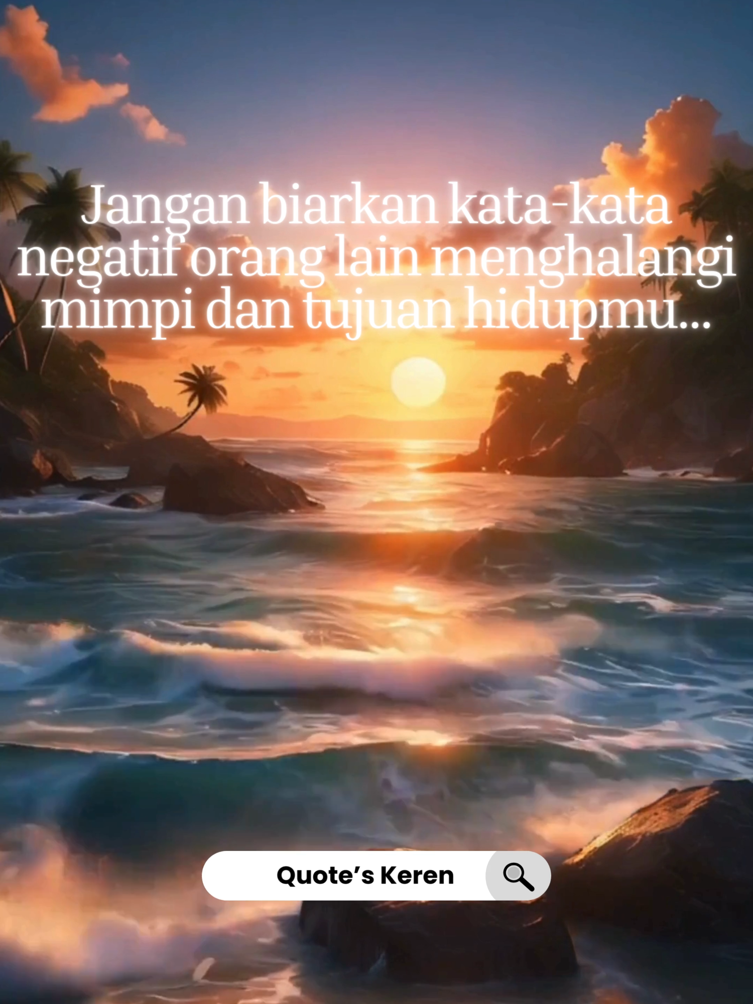 Jangan biarkan kata-kata negatif orang lain menghalangi mimpi dan tujuan hidupmu... #fypage #fyppppppppppppppppppppppp #viral #fyp