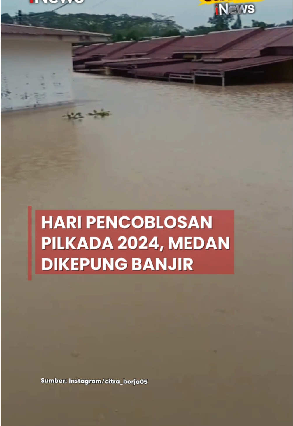 Kota Medan dikepung banjir pada hari pencoblosan Pilkada serentak 2024. Curah hujan tinggi yang mengguyur sejak semalam hingga hari ini, Rabu pagi yang menyebabkan meluapnya air sungai dan menggenangi berbagai wilayah. Banjir merendam ratusan rumah warga, akses jalan, dan fasilitas umum, bahkan memengaruhi pelaksanaan Pilkada. #banjir #medan #pilkada #pilkada2024 #inews #fyp 