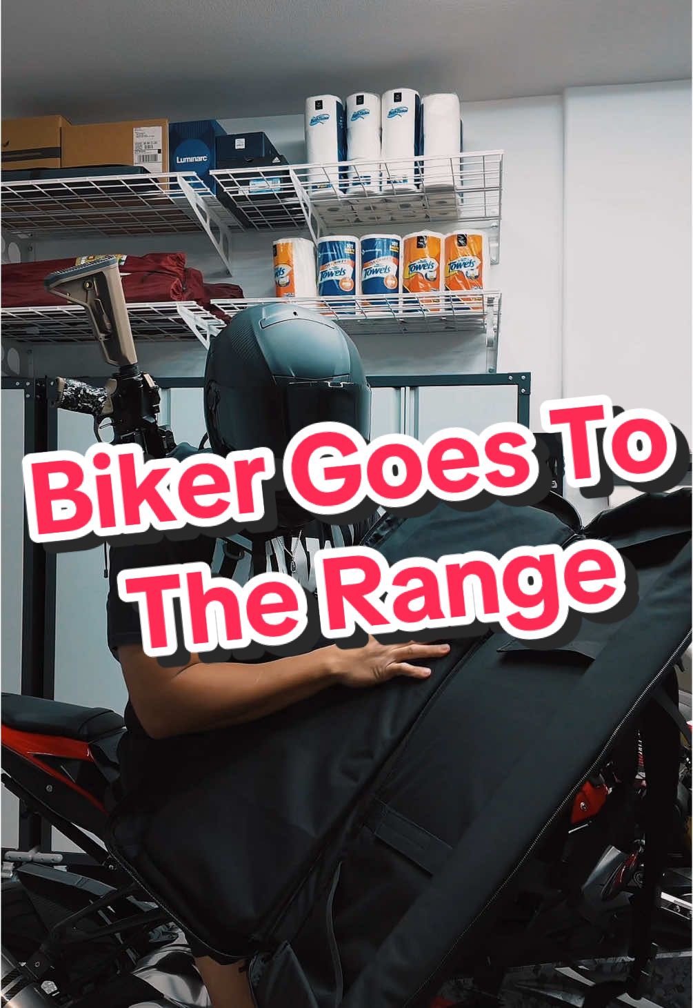 Do not put your piece in a backpack🤣 #biker #motorcycle #pewpew 
