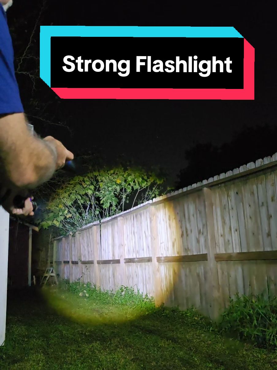 Get this light if you're hearing noises out back. Strong flashlight by Earrck Official.#earrck #strong #flash #light #blackfriday #GiftGuide ##TTSDelight #dark  #tiktokshopcybermonday #tiktokshopblackfriday #christmas2024 #christmas @Earrck shop 