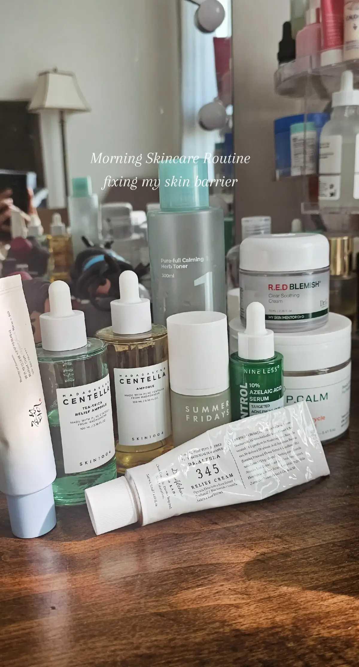 Skin Barrier fixing morning and night routine. #skin1004 #numbuzin #numbuzinserum #numbuzintoner #koreanskincare #koreanskincareproducts #kbeauty #yesstyle #blemishes #toner #centellaskincare #centellaasiatica #koreanskincare #koreanskincareproduct #pcalm #axisy #axisydarkspotserum #eqqualberryswimmingpooltoner #fentyskin #dralthea #ninelessazelaicacidserum #azelaicacid #skincare #skincarejunkie @numbuzin Official @SKIN1004 Official @nineless_official @dr.althea_official @AXIS-Y @Fenty Skin @P.CALM @Neogen Lab 