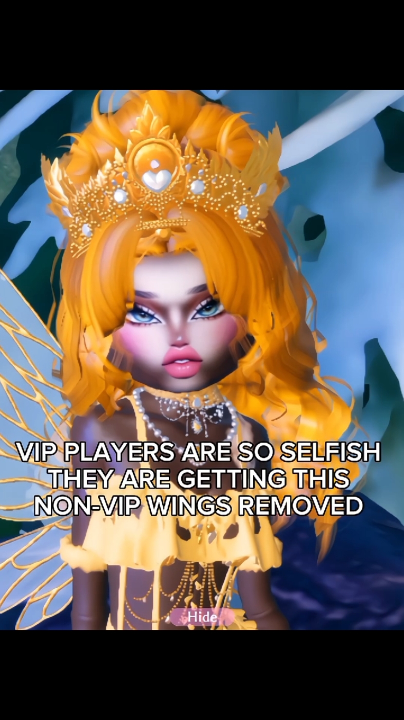 selfish 😞 || it's so sad because the non VIPs had that the old ugly wings but they deserved something really good || not all Vips are selfish some are #dresstoimpress #dresstoimpressroblox #dresstoimpressvip #fyp #robloxfyp #robloxtiktok #robloxdresstoimpress #robloxx #viralvideo #blowthisup #xuhuong