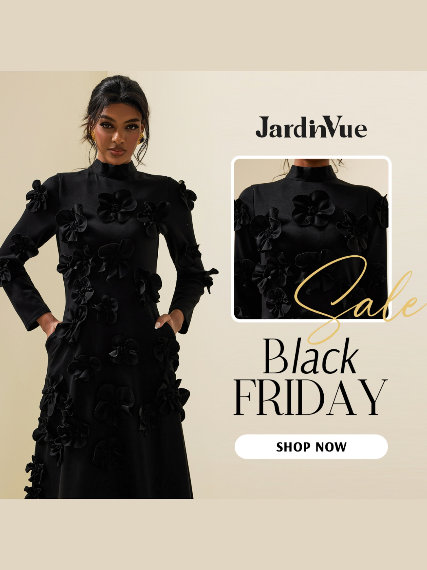 Join the excitement this Black Friday! Unbeatable deals are just around the corner! #fashionstyle #jardinvue #style #dress #party #fyp #blackfriday #beauty #UnforgettableStyle