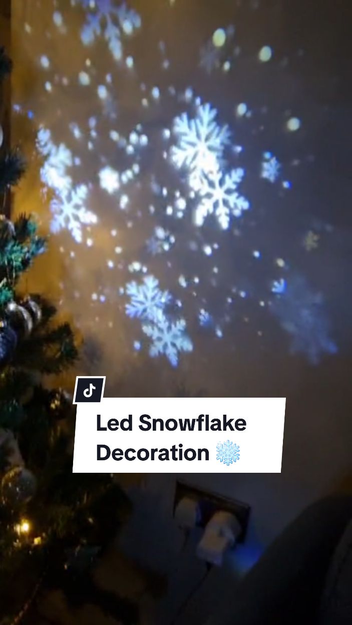 It' beginning to feel a lot like Christmas 🎄 with this festive LED Snowflake Projector ❄ #christmasdecorations #chrsitmas #tiktokshop 