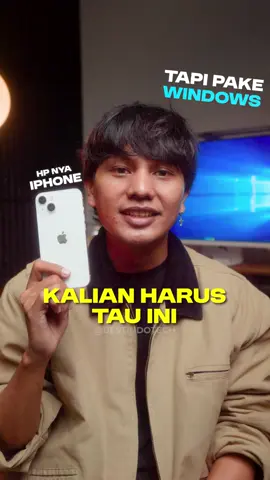 iPhone user yang laptopnya Windows tersenyum lebar #tipsiphone #iphone #tipsntricks #android #windows #gadget #techtok 