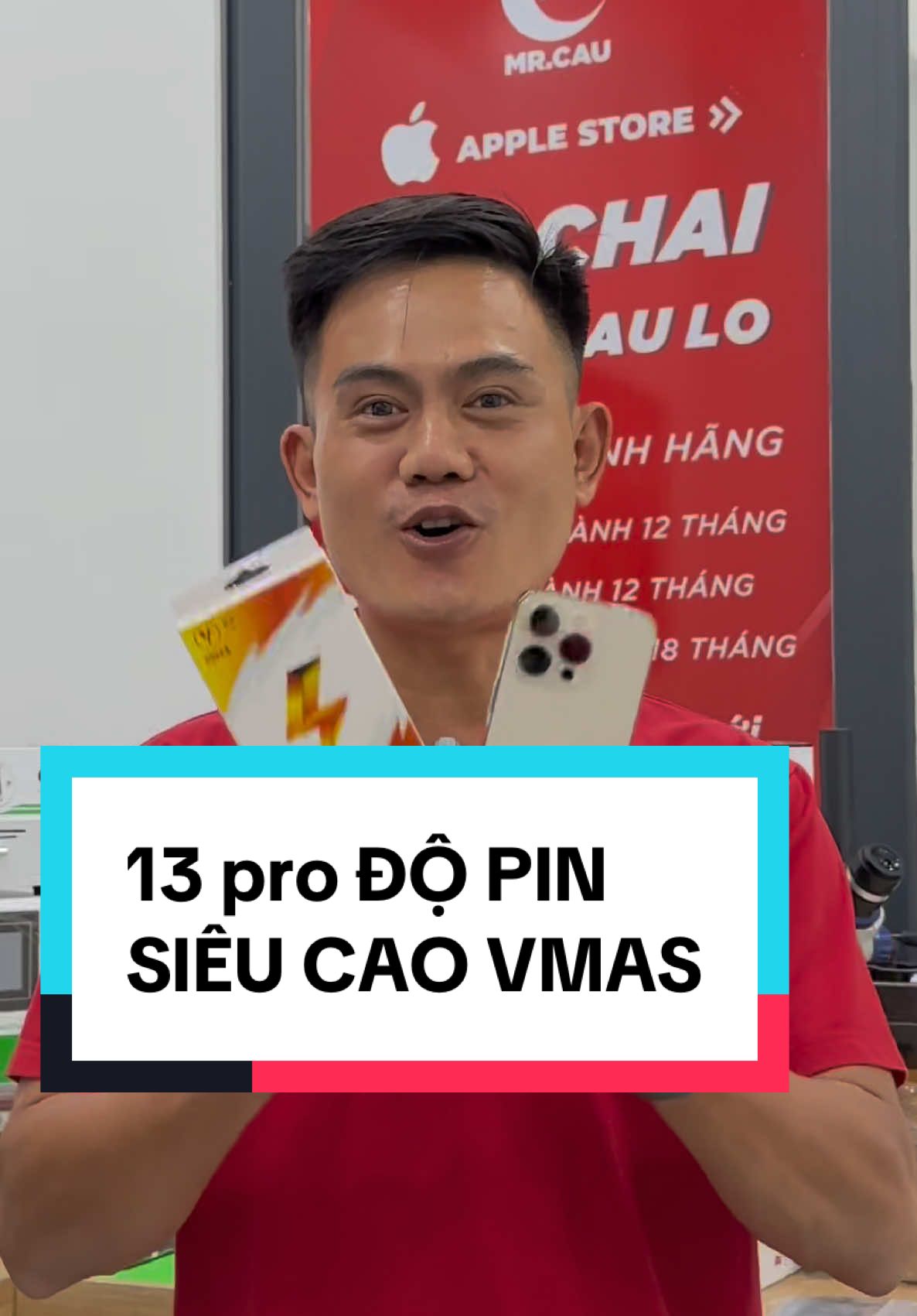 Độ pin siêu cao Vmas cho 13 pro #mrcau #review #thaypiniphone #vmas #LearnOnTikTok #thanhcongnghe #xuhuong #iphone13pro @MRCAUstore @MR CAU 