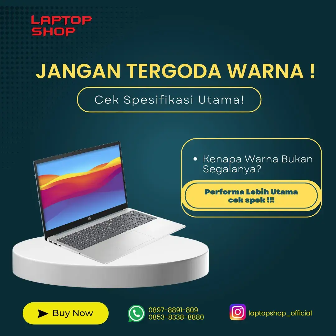 Jangan tergoda warna ya dek yah😉🤭 SWIPE SAMPAI AKHIR🥳 Pilih laptop dengan spek yang sesuai kebutuhanmu dulu. Warna pink atau warna kesukaanmu memang cantik, tapi percuma kalau laptopnya lemot atau nggak mendukung aktivitasmu!  Semoga konten ini bermanfaat bagi kamu yang lagi cari laptop ❗❗ Net Computer menjual berbagai macam merk laotop baik asus maupun hp serta lenovo....  Yuk segera order untuk harga kompetitif banget ✅ Kita bisa COD (Syarat dan Ketentuan berlaku) Pembayaran Bisa Cash maupun Kredit, Tersedia banyak Leasing yah dari Home Credit, Kredit Plus, Adira Kredit, Kredivo, Akulaku Untuk Info lebih lanjut boleh DM atau WA ke kita langsung yah 0897-8891-809 0853-8338-8880 Atau datang langsung ke Showroom/Toko kita beralamat di: Nagoya Hill Mall, Lantai LG (Lower Ground) Blok W No 8 (Toko Laptop Shop). #hp#asus#lenovo#advan#vivobook#laptopbaru#netcomputer#laptopmurahbatam#laptopbagus#garansi#codbatam#elektronikbatam#laptopbatam#fyp#batamnews#batamtiktok#sorotaninstagram #fyp #hp #laptopbaru #laptopbaru #generasi13 #corei7 #laptop #fypage #fypviral #fyp #tiktok #laptoppink 