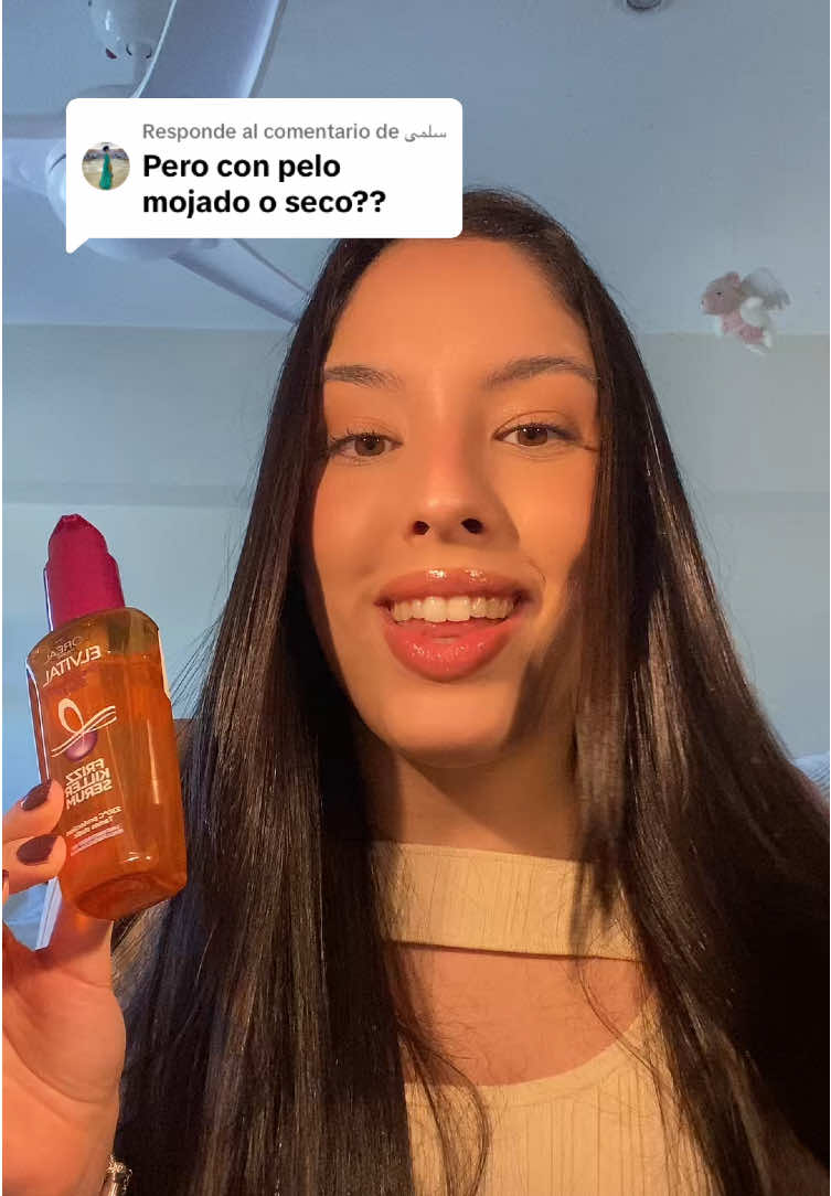 Respuesta a @سلمى como usar el FRIZZ KILLER SERUM de L’OREAL para que no quede graso el pelo #hair #loreal #frizz #fyp #parati 