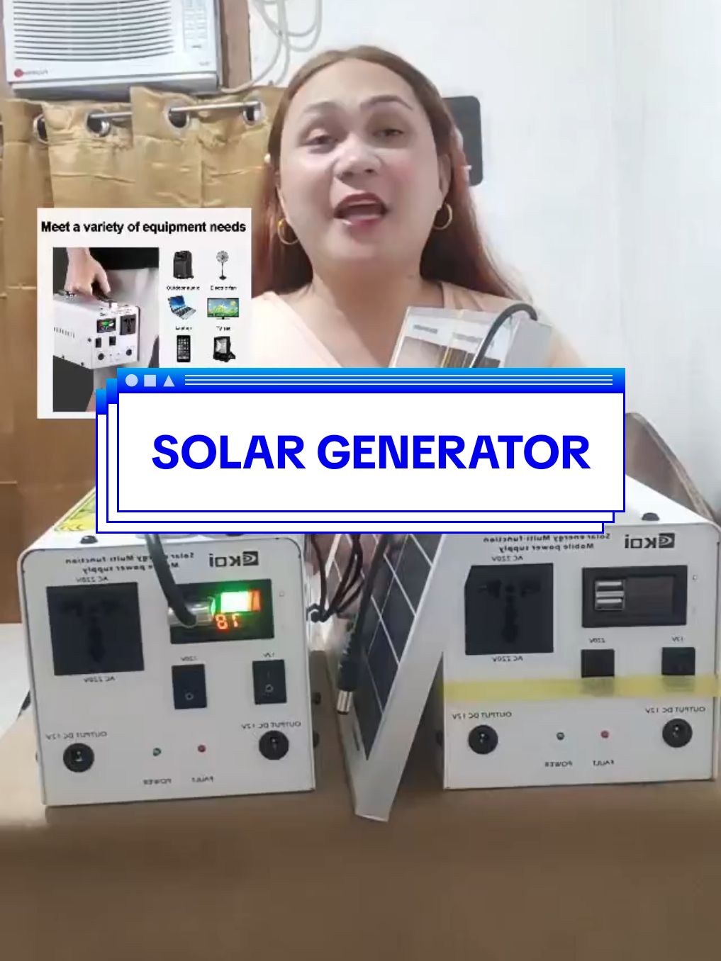 Portable power station 200W/220V multifunctional power station 78800mah large capacity solar generator. grabe ang ganda nito kaya order na. #powerstation #solargenerator #portablepowerstation #generator #LIVEhighlights #TikTokLIVE #LIVE #koi #fyp 