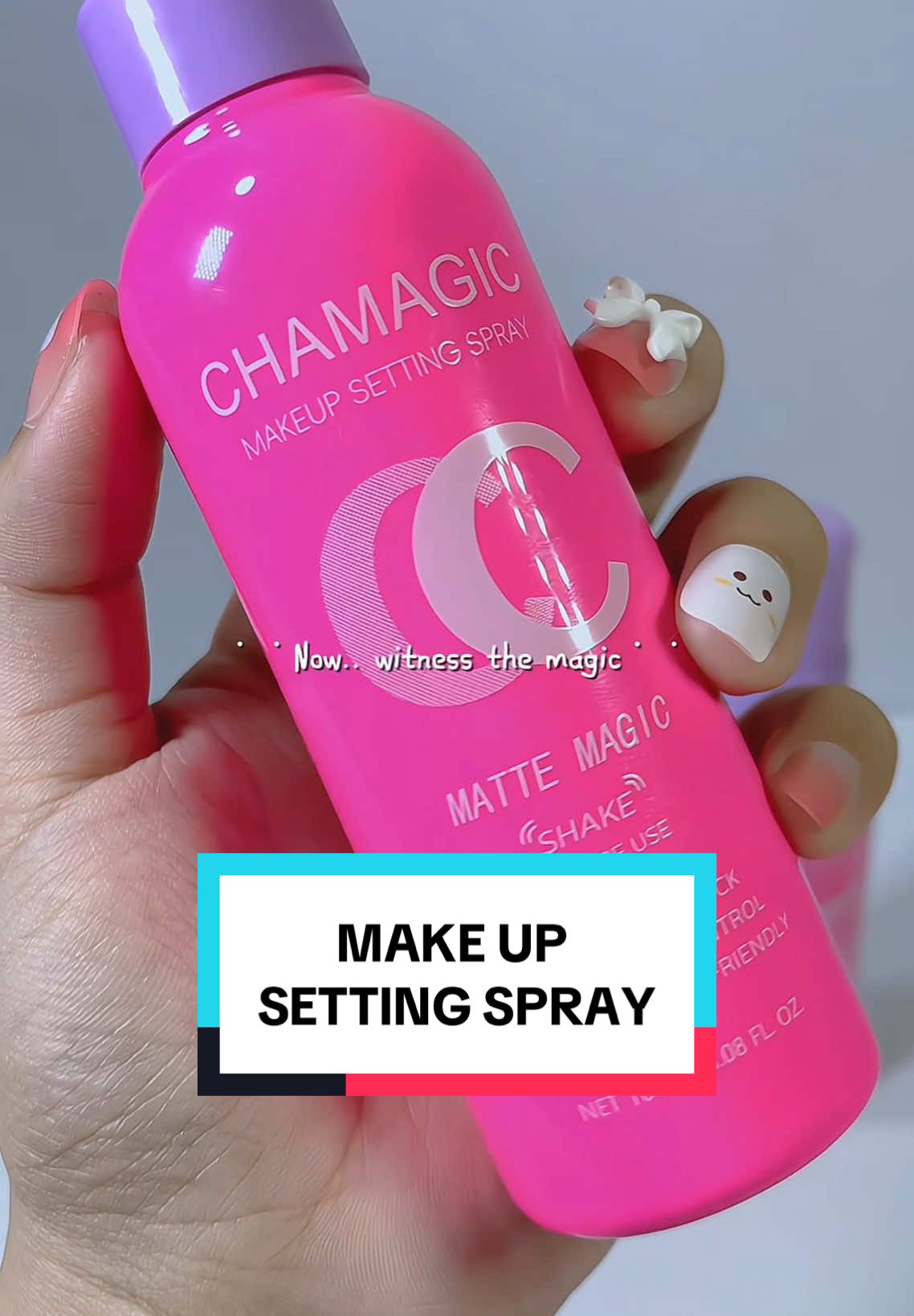 This setting spray?? It's insanely smudge-proof! No more midday touch-ups, for real!😭💫 #chamagic #settingspray #makeuphacks #oilcontrol #makeupsettingspray #sensitiveskincare #yunascollection #chamagicsettingspray 