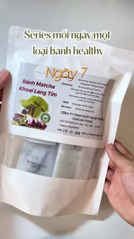 Bánh matcha khoai lang tím kết hợp hạt chia. Đủ chất cho buổi sáng bận rộn #healthyfood #ăncungtiktok 