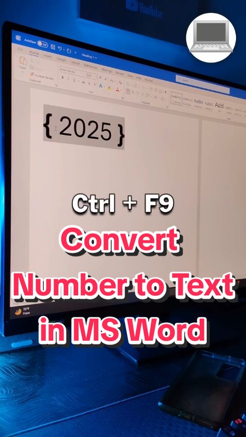 How to Convert Number to Text in MS Word? #foryou #foryoupagе #fyp  #computer #tech #trick   #word #pc #laptop #computer #viral #reels #shorts #windows