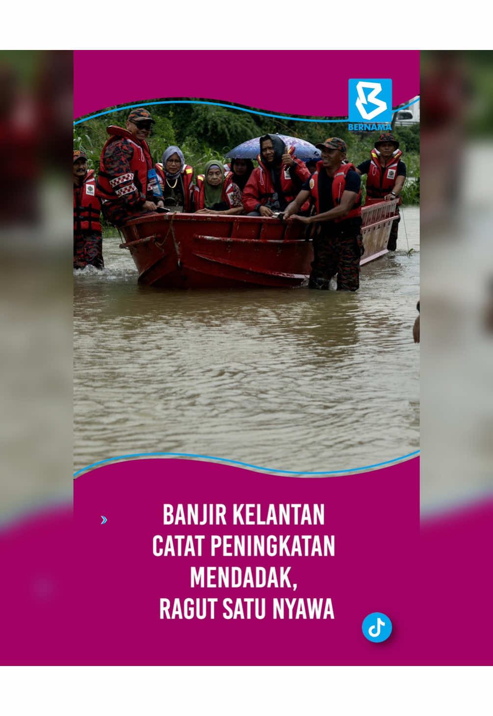 Mangsa banjir di Kelantan catat peningkatan mendadak petang ini, 27 Nov 2024 apabila meningkat kepada 12,526 orang berbanding 3,110 orang pagi tadi. #BernamaNews #VideoBernama #banjirkelantan #tiktokbernama 