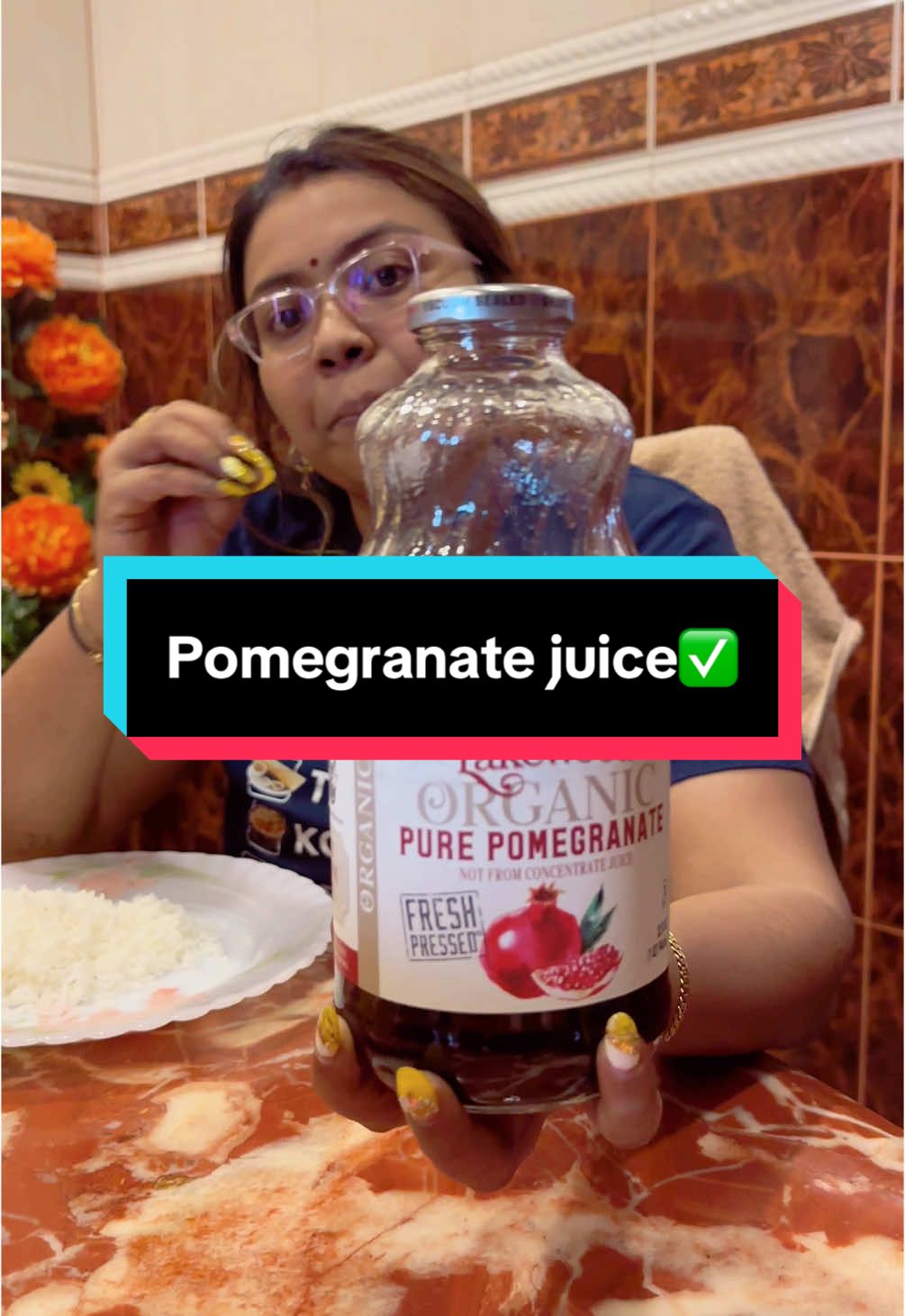 Organic Pure Pomegranate Juice ✅ #topcreator #malanirajahofficial #fyp #viral_video #TikTokShop #pomegranatejuice #pomegranate 