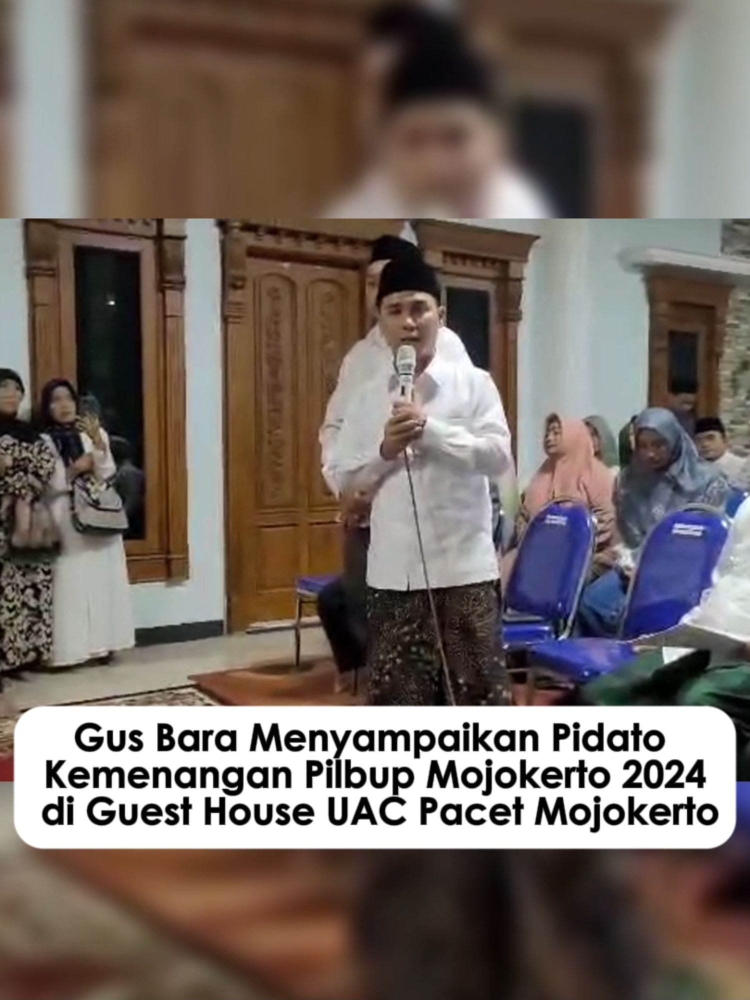 Gus Bara Menyampaikan Pidato Kemenangan Pilbup Mojokerto 2024 di Guest House UAC Pacet Mojokerto #koran #tiktokberita #bangsaonline #harianbangsa