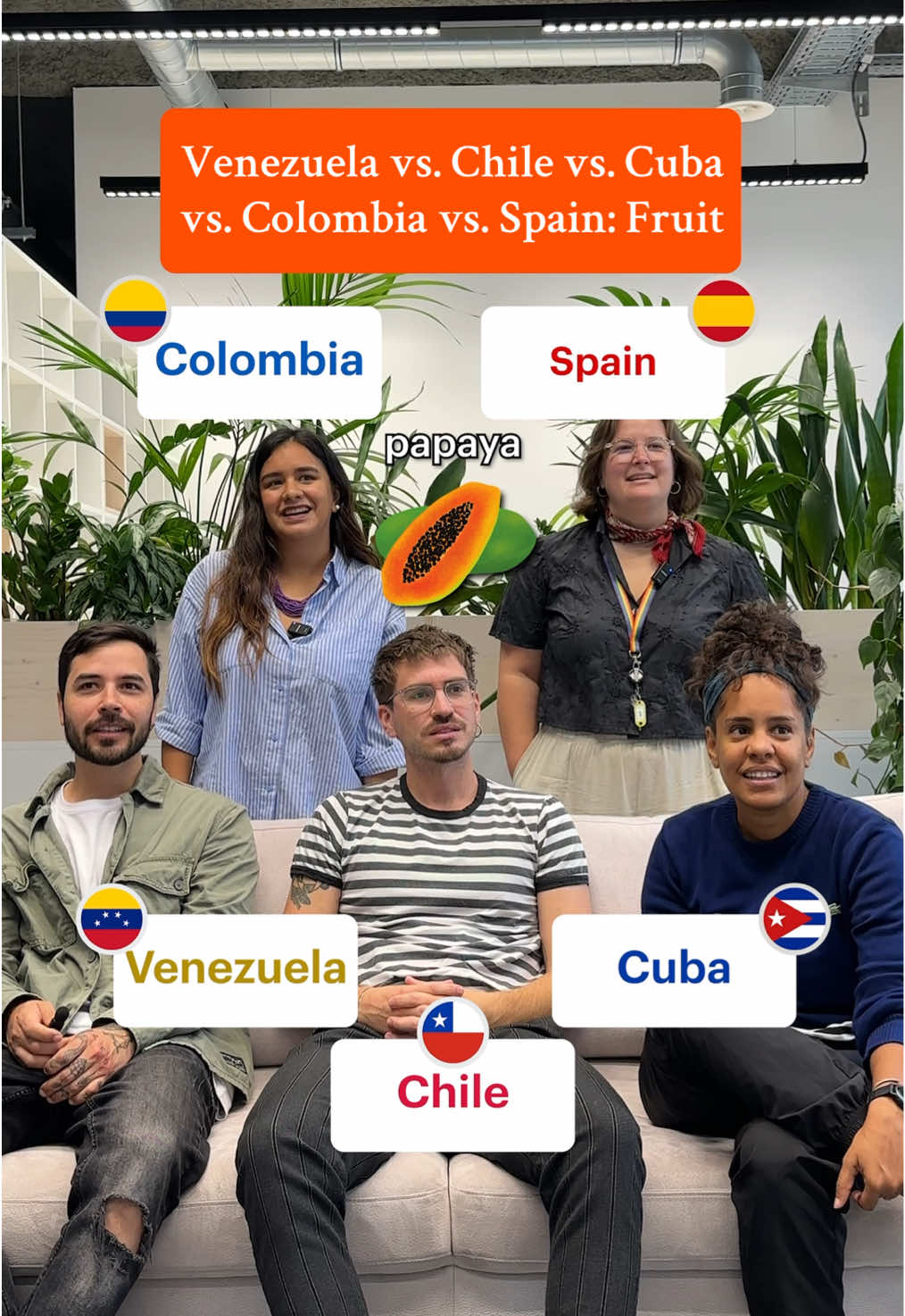 Fruit Vocabulary in Spanish-Speaking Countries: Venezuela 🇻🇪, Chile 🇨🇱, Cuba 🇨🇺, Colombia 🇨🇴, and Spain 🇪🇸 #español #spanish #spanishlanguage #learnspanish #latinspanish #spainspanish #castellano #fruits #fruta #fruitvocabulary 