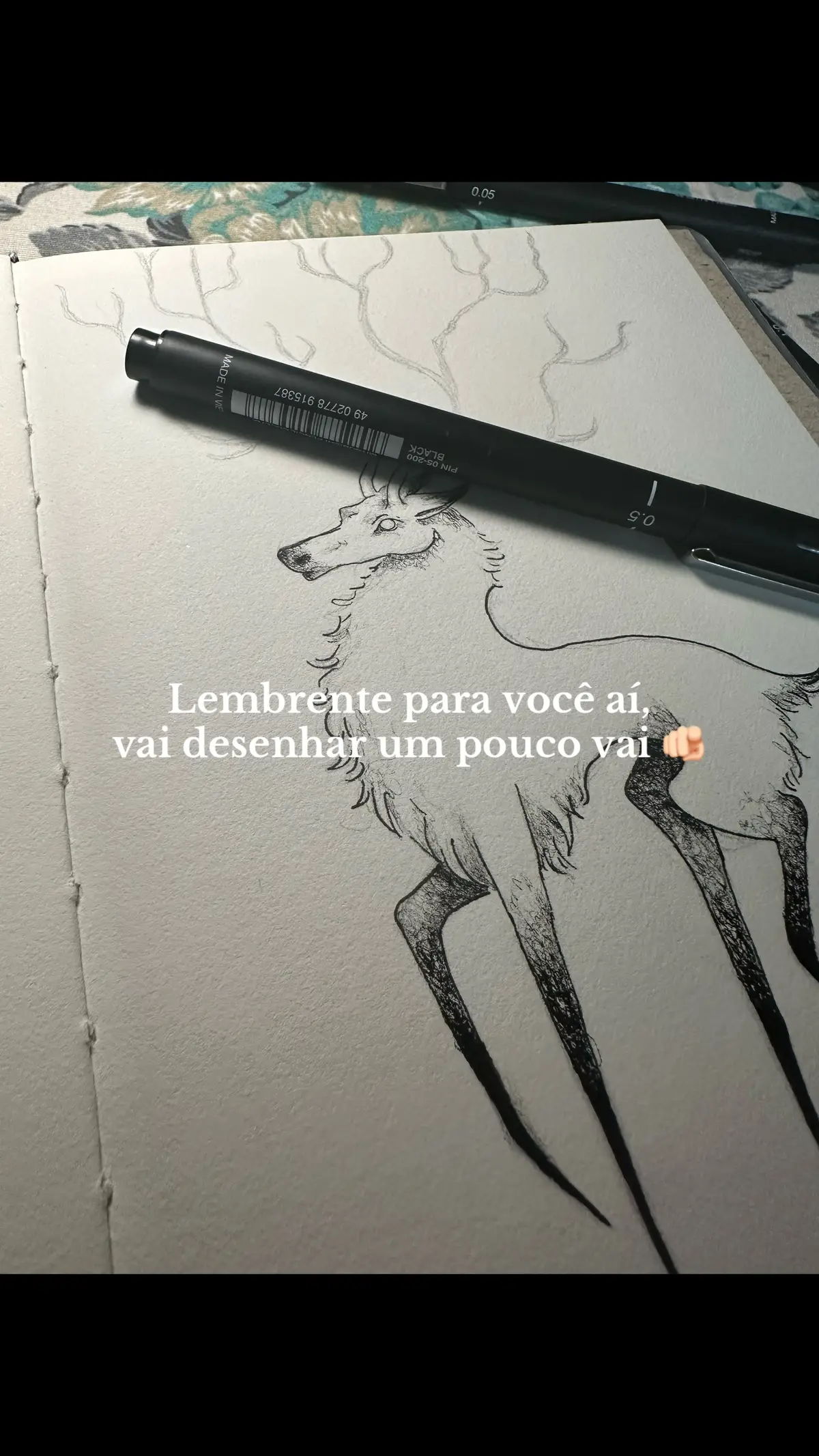 Bora gente, larga um pouco o celular e vão praticar algum desenho  #art #drawing #desenho #sketchbook #fyp #foryou 