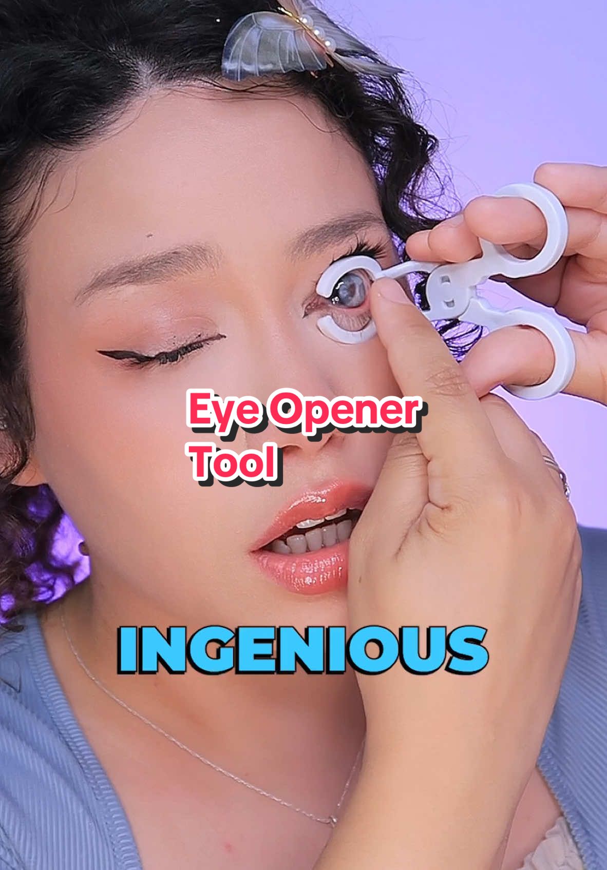 Simple Tool For Annoying Problems The eye-opener tool keeps your eye open while inserting contact lenses and reduces the natural blink reflex. #tech #technology #engineering #innovative #fyp