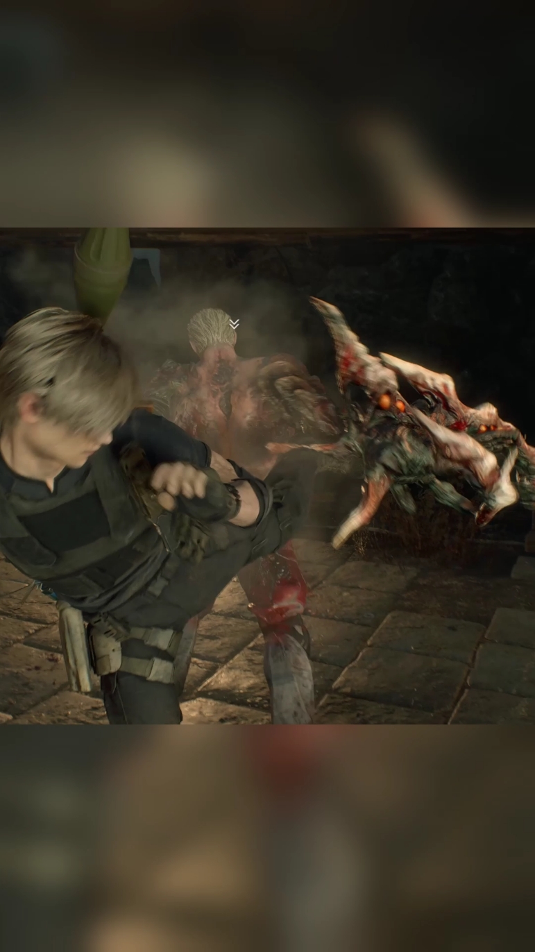 Leon Spinkicks Krauser to Death | Resident Evil 4 #gaming #residentevil #residentevil4 #fyp 