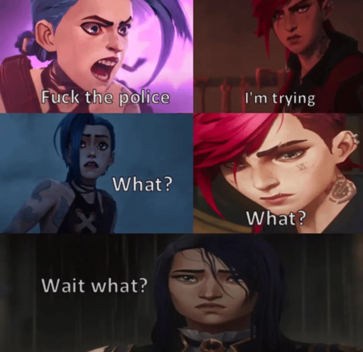 #arcane #arcanememe #jinx #vi #catlyn #fy #fyp 