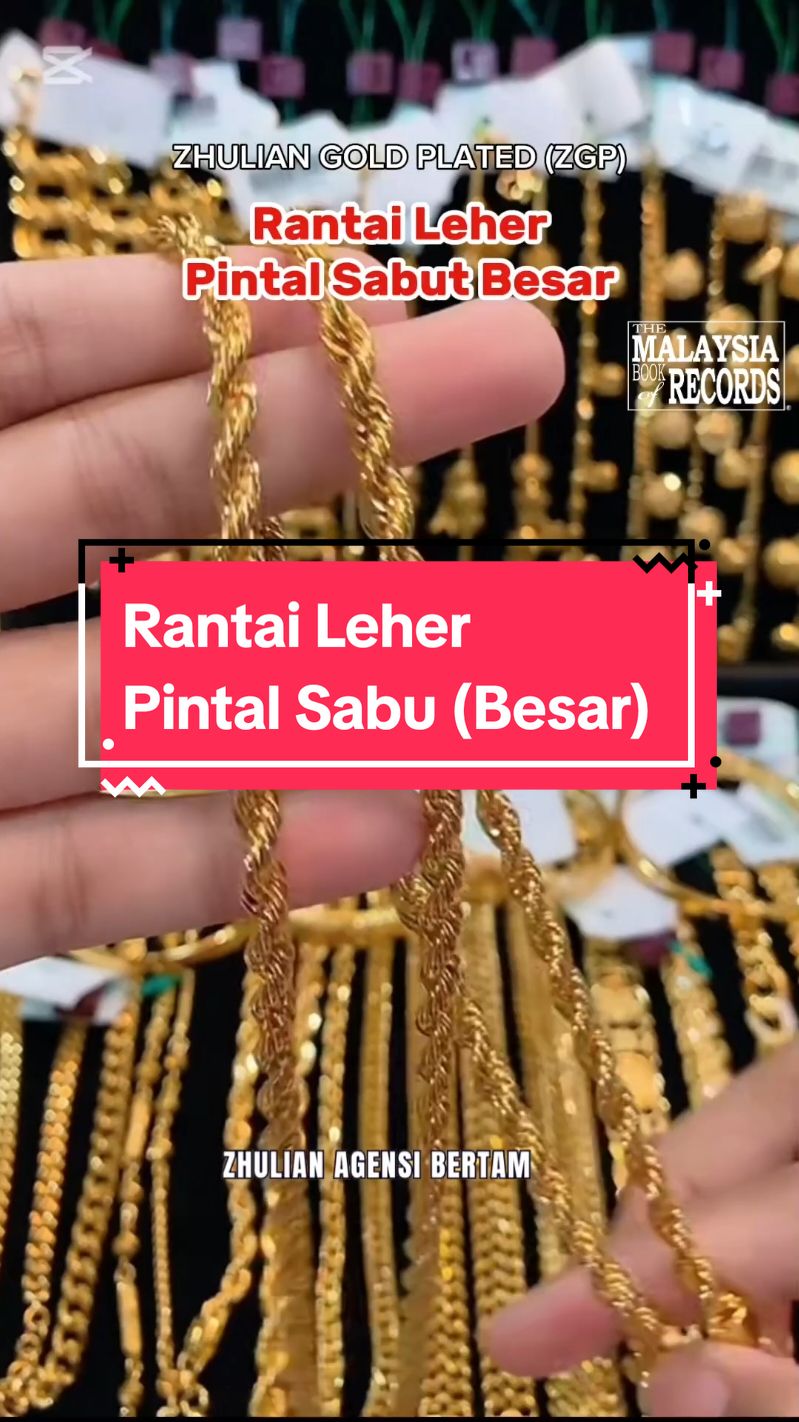 Rantai Leher Pintal Sabut. Design klasik yang masih diminati ramai.