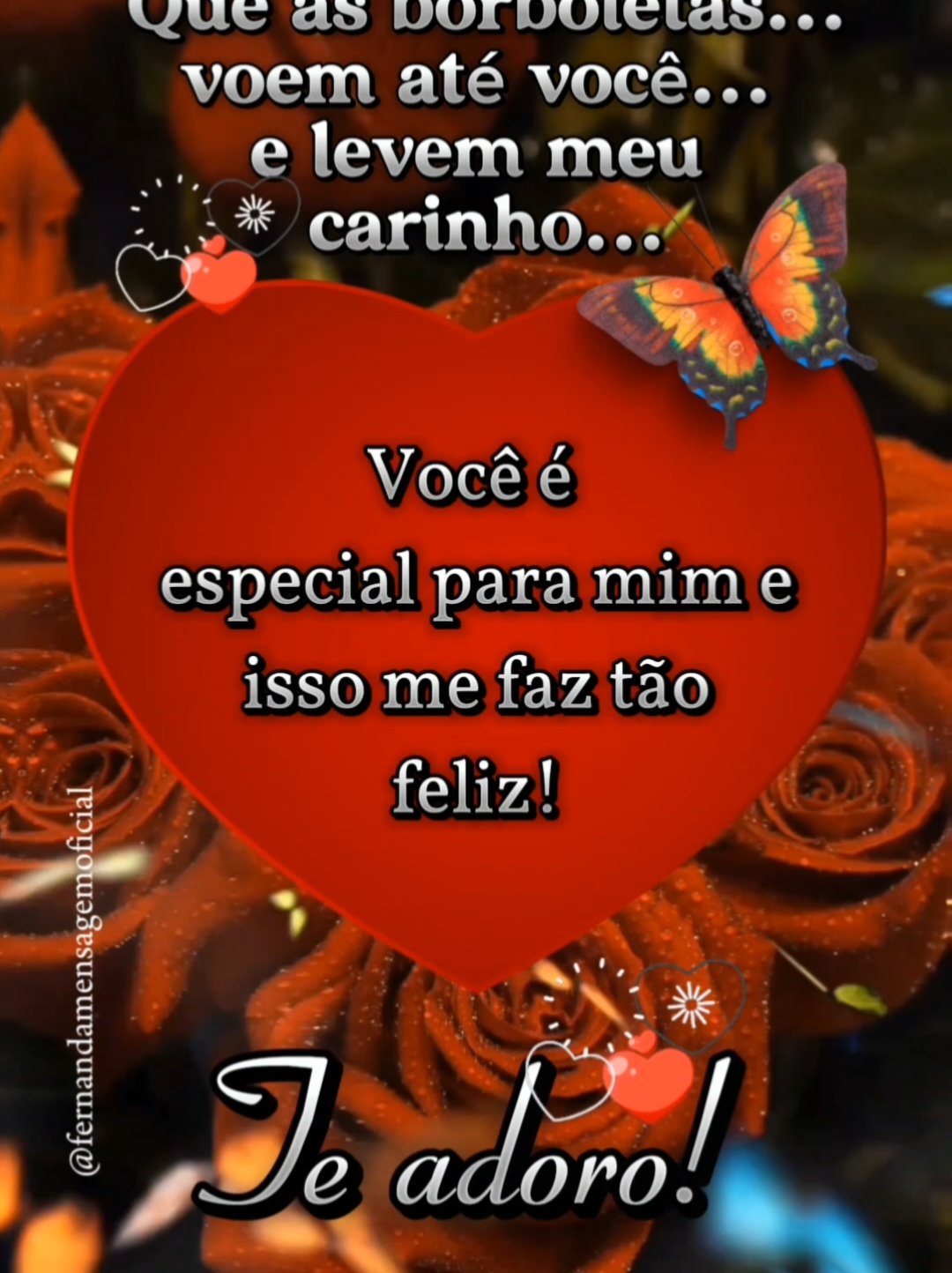 Com carinho...🥰🦋 . . . . . #carinho #amor #mensagem #tiktok 