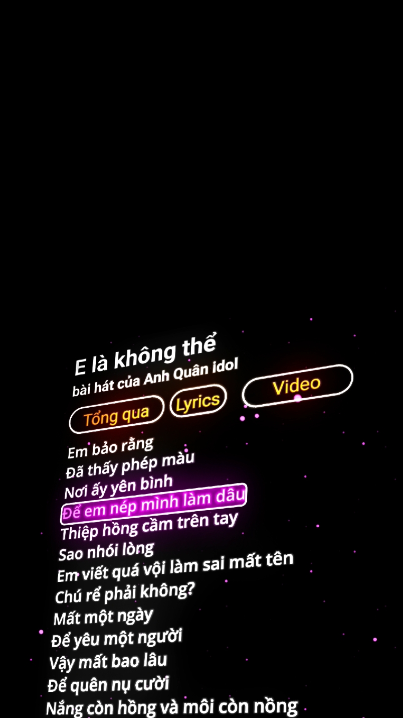 "e là không thể.." #lyrics #chill #music