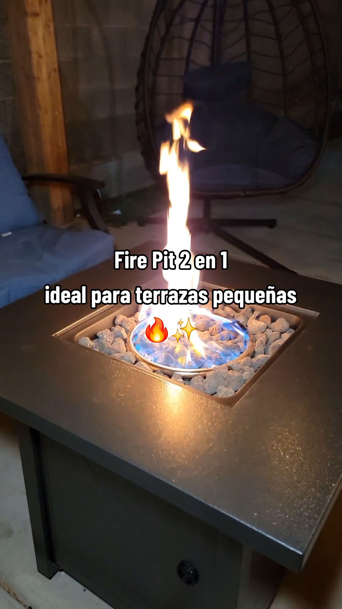 Enamorada de esta nueva adquisición pata nuestro patio y si estas buscando un fire pit que sea pequeño pero bueno y efectivo, te recomiendo este! Dobla como mesa también y tiene el tamaño ideal para terrazas pequeñas 🔥 @R.W.FLAME  #rwflame #firepit #2in1firepit #patiofurniture #patiomusthaves #outdoorgasfiretable #firetable #tiktokshopblackfriday #tiktokshopcybermonday #tiktokshopholidayhaul #spotlightfinds #giftguide 