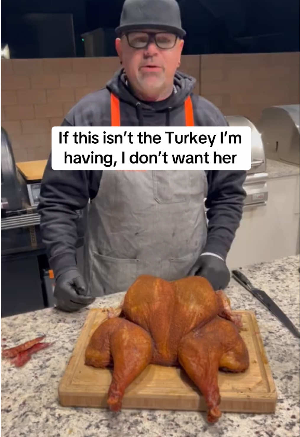 I can hear the comments from a mile away 😭 #turkey #thanksgiving #christmas  📽️ @@kendrick_bbq 