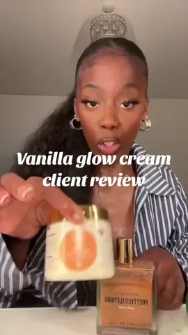 Pov: you got the GLG Vanilla Glow Butter😍😍 #clientreaction #clientreview #glowingskin #glowingskincare #vanillagirl #vanillascent #naturalskincare 