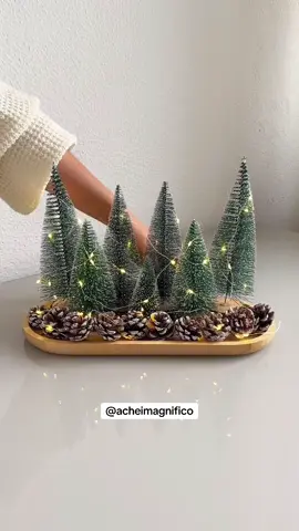 Inspiração de decoração usando pinheirinhos!🌲✨ E o melhor que é tudo da Shopee, se quiser o link comenta QUERO que te envio. 💕 Usei uma bandeja, pinhas e fio de led, simples mas que dá um toque natalino lindo! 🤩 Salva pra não perder e já me segue pra mais dicas de natal! 🤎 #natal #decoracaodenatal #dicas #natal2024 #viralvideos #shopee #arvoredenatal 