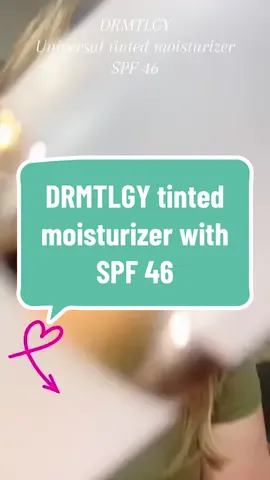 This DRMTLGY tinted moisturizer with SPF 46 is lightweight and gives just enough tint to blur your imperfections 💖 ##tintedmoisturizer##spf#f#facemoisturizerm#makeups#skincareb#beautyg#giftsforherb#beauty